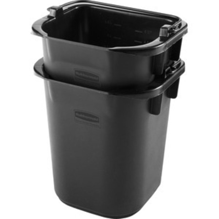 RUBBERMAID Pail, 5Qt, Black RCP1857378